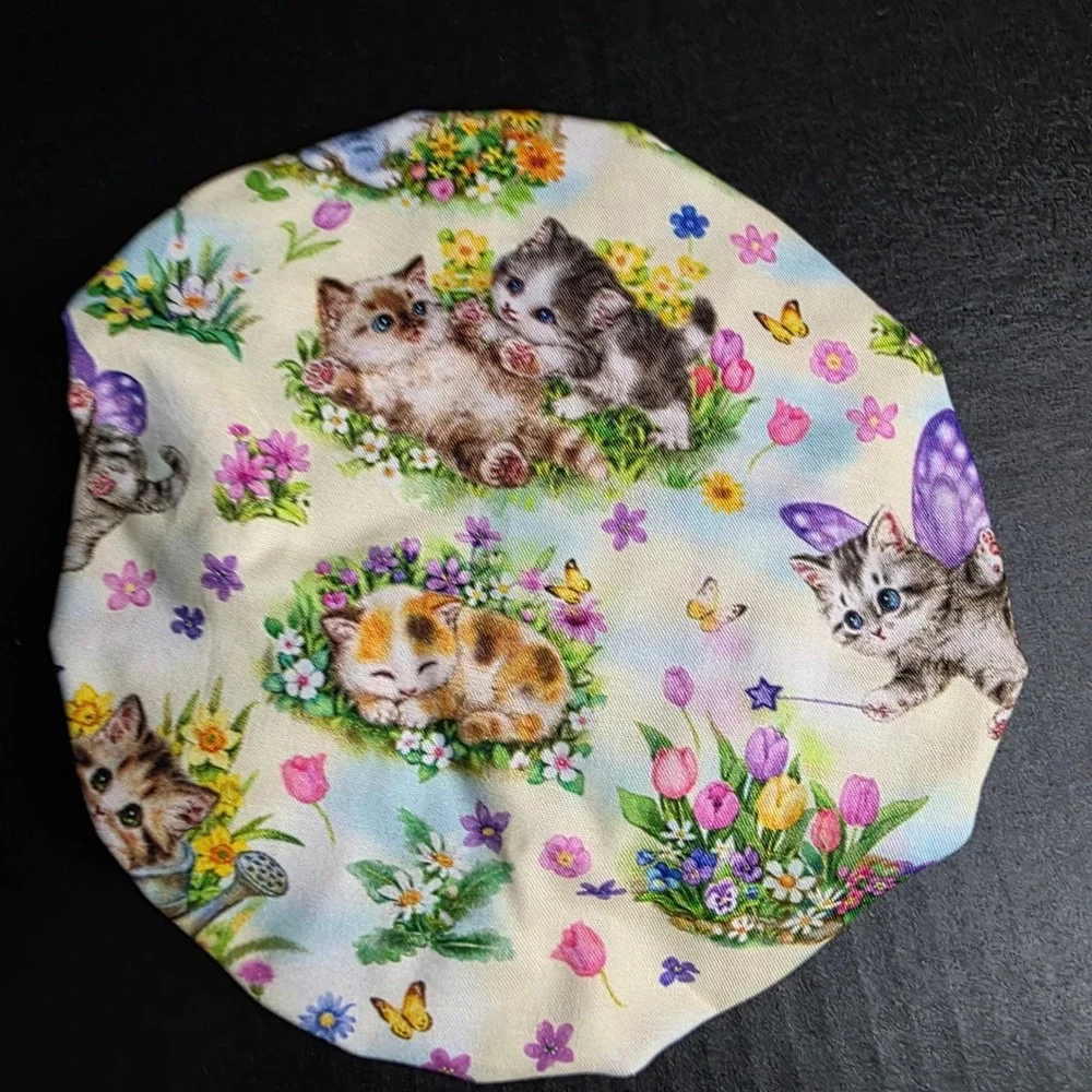 Spring Kitty Cats Pink Basket Weave‎ KitchenAid Mixer Mixing Bowl Cover Baking